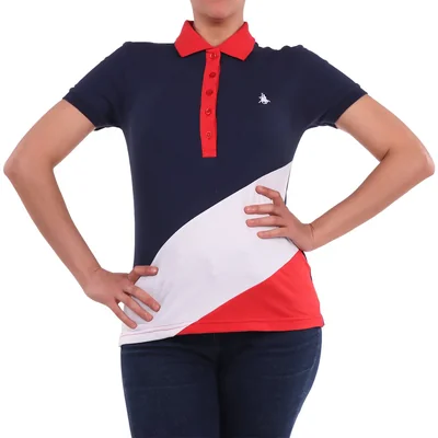 Playera Polo Manga Corta Bicolor Logo Royal Polo Club Mujer