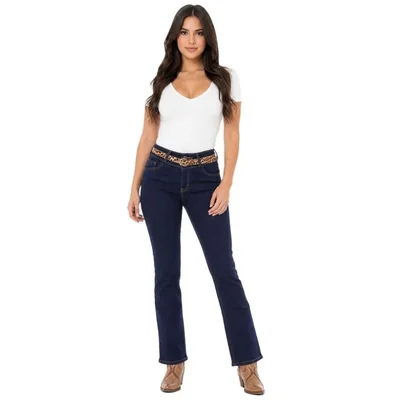 Jeans Boot Cut con Cinturón Jeans Beronna para Mujer