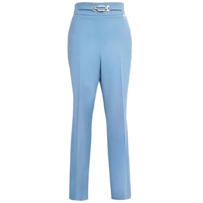 Pantalón Azul Recto Chaps para Mujer