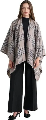 Poncho/capa abrigadora dama moka Sao Paulo modelo CP24