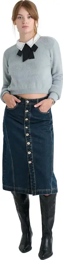Sueter abrigadora dama gris Sao Paulo modelo 2204