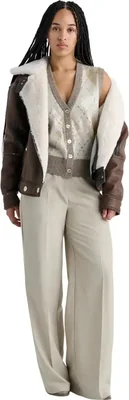 Chaleco abrigadora dama beige Sao Paulo modelo 8324
