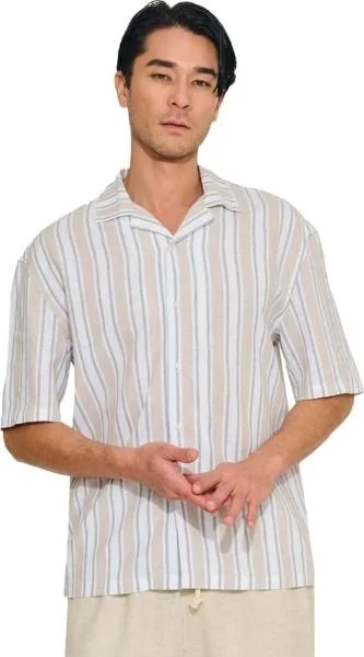 Camisa casual caballero beige Next & Co modelo 0559
