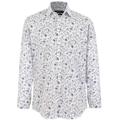 Camisa Regular Fit Azul Pierre Cardin Manga Larga para Hombre