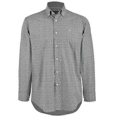 Camisa Regular Fit Verde Pierre Cardin Manga Larga para Hombre
