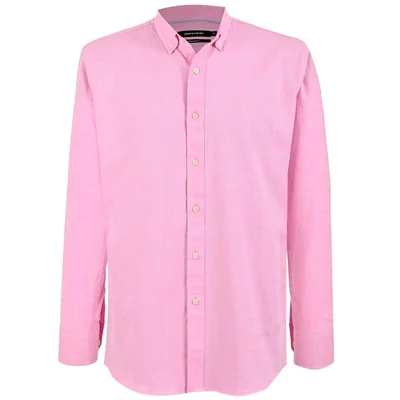 Camisa Regular Fit Rosa Pierre Cardin Manga Larga para Hombre