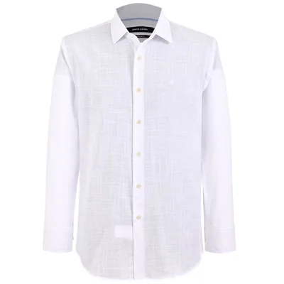 Camisa Regular Fit Blanca Pierre Cardin Manga Larga para Hombre
