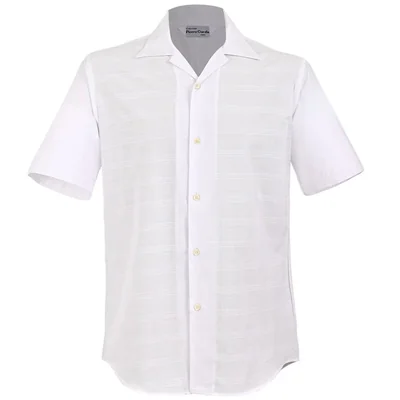 Camisa Regular Fit Blanca Pierre Cardin Manga Larga para Hombre