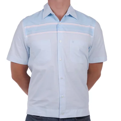 Camisa de Rayas Manga Corta Casual Diseño Hombre Yale