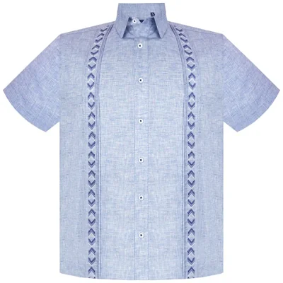 Camisa Cobalto Regular Fit Cancumisa Mexican Manga Corta para Hombre