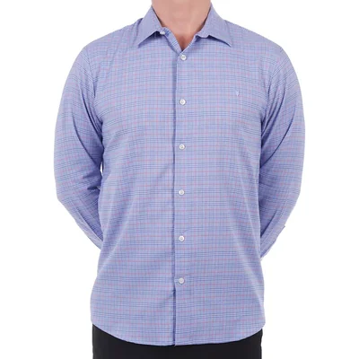 Camisa Regular Fit Cuadros Manga Larga Yale para Hombre