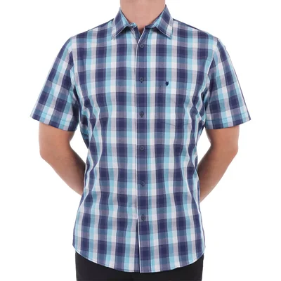 Camisa Cuadros Manga Corta Regular Fit Yale para Hombre