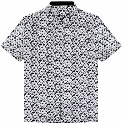 Camisa Regular Fit Negra G Candila Manga Corta para Hombre