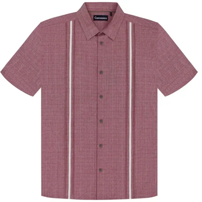 Camisa Roja Cancumisa con Botones Manga Corta para Hombre