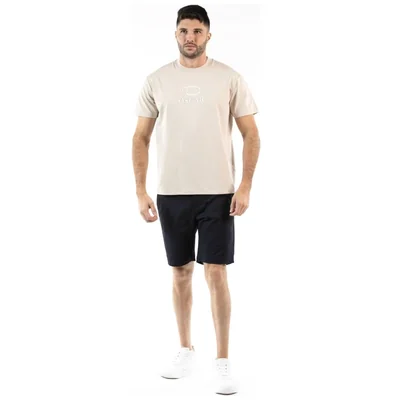 Playera con Diseño Oscar de la Renta Beige Manga Corta para Hombre