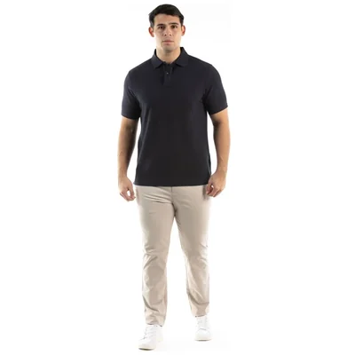Playera Polo Tejido Piqué Regular Fit Azul Marino Oscar de la Renta Manga Corta para Hombre