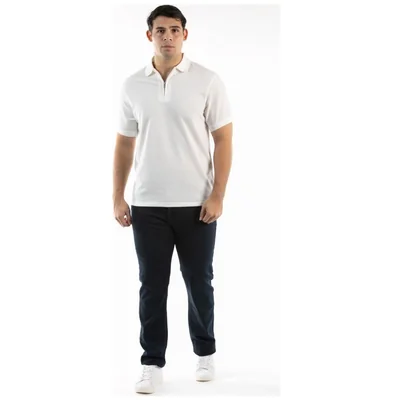 Playera Polo en Tejido Regular Fit Blanco Oscar de la Renta Manga Corta para Hombre