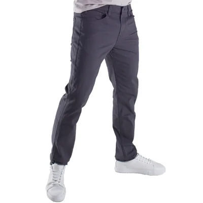 Edward’s Pantalón Slim Hombre Gabardina Stretch Tiro Bajo Gris
