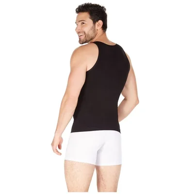 Camiseta Faja Negra Control Medio Geordi para Hombre