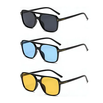 Paquete De 3 Gafas De Sol Cuadradas Polarizadas Retro Unisex Moda