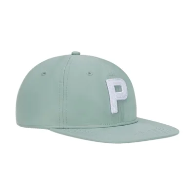 Gorra de Golf Puma P 110 Snapback Ajustable Visera Plana Comoda Casual Color Verde Menta - Original