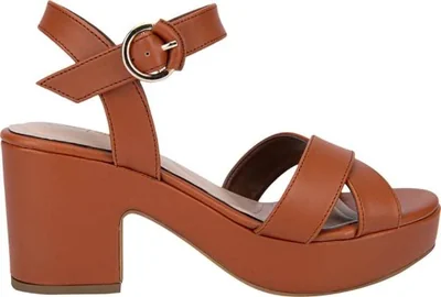 Sandalia casual dama cognac Sao Paulo modelo 9439
