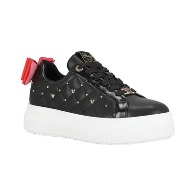 Tenis Plataforma W Capsule Negro Colección Disney Classics Aplicación Moño para Mujer