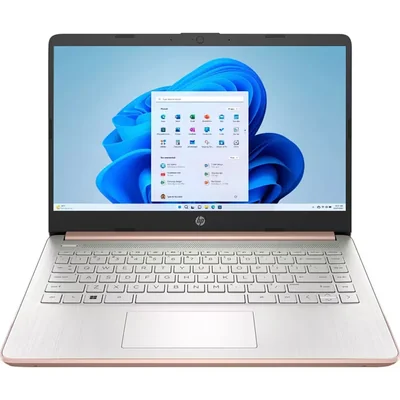 Laptop Hp 14-dq6015dx 14'' Hd Intel N150 Intel Graphics 4gb Ram 128gb Ufs Color Oro Rosa Pálido