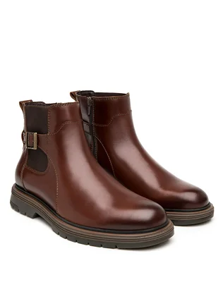 Botin Hombre Casual Café Piel Flexi 02504446