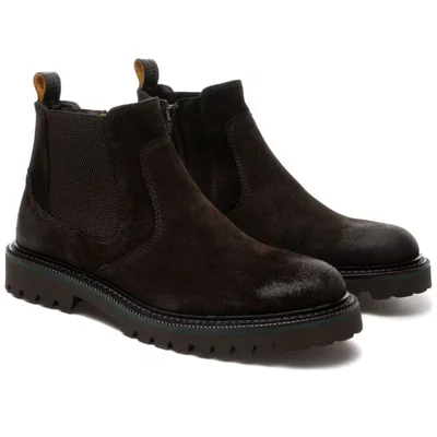 Bota Chelsea en Piel Ambitious Café Suela Dentada para Hombre