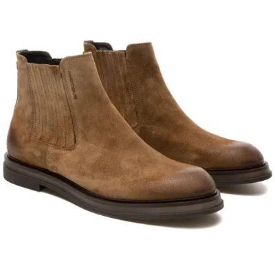 Bota Chelsea en Piel Gamuza Ambitious Café Medio para Hombre