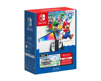 Consola Portátil Nintendo Switch Oled de 64 GB + Mario Wonder