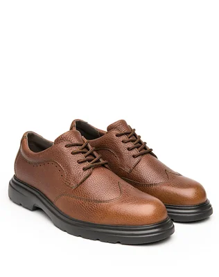 Zapato Hombre Oxford Vestir Café Piel Flexi 02504444