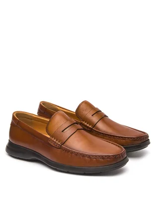Zapato Hombre Mocasin Casual Café Piel Flexi 02504443