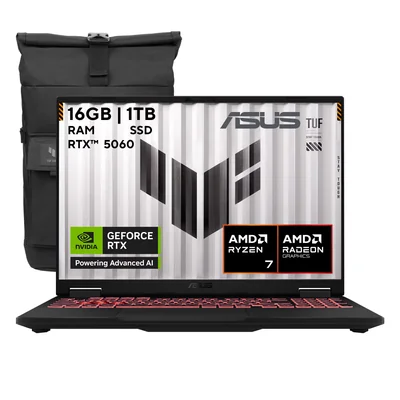 Laptop Asus Tuf Gaming A16 Rtx 5060 Amd Ryzen 7 16 Gb 1tb Ssd 16'' Fhd Gris