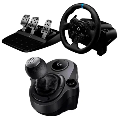 Volante/Palanca/Pedales Logitech G923 color Negro