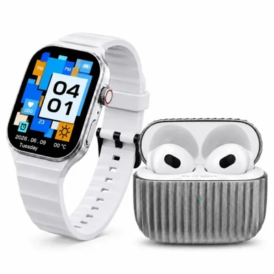 Smartwatch FUTUREM FM15 Plateado con Audifonos G-TIDE H21