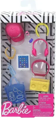 Paquete De Accesorios Para Auriculares Barbie Boombox, Bolsa Para Tableta, Botella