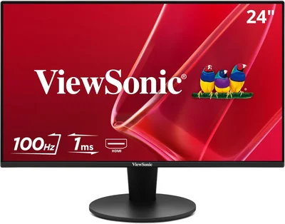 ViewSonic VS2447M Monitor de 24 Pulgadas 1080p con 100Hz, FreeSync biseles Finos Cuidado de los Ojos, HDMI, entradas VGA