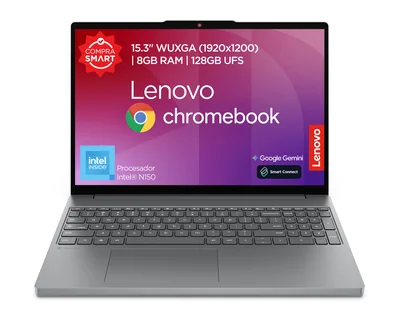 Laptop Lenovo 15ITN10 15.3 Pulgadas ChromeOS Intel Celeron 8 GB RAM 128 GB SSD Gris