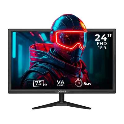 Monitor 23.8'' Xtreme Pc Gaming Infinite Work Fhd 75hz 5ms Va Vga Hdmi Negro Mxt24knf Gaming Casual Y Oficina