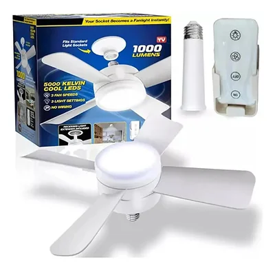 Ventilador de Techo LED 1000 Lúmenes con Control Remoto