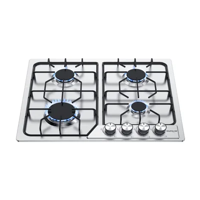 Parrilla a gas 4 quemadores 59 cm acero inoxidable negro EUROGAR EU4AI