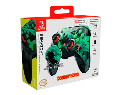 Control Inalámbrico para Nintendo Switch 2 Turtle Beach Donkey Kong Verde