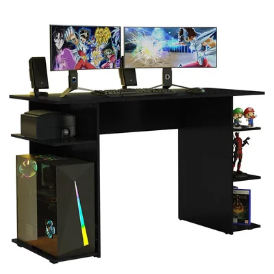 Escritorio Para Computadora Gamer Negro 9424 Madesa