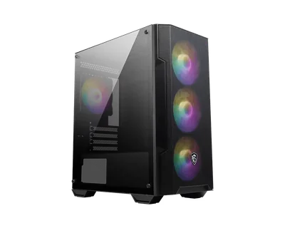 Gabinete MSI Mag Forge M100a Negro con 4 Ventiladores Compatible con Micro-ATX/Mini-ITX