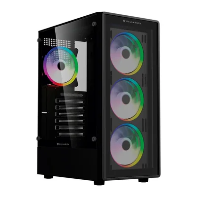 Gabinete Gamer Balam Rush Dragonfly Perform Crystal Gm590 Cb Media Torre 4 Fan Cristal Templado Br-935968