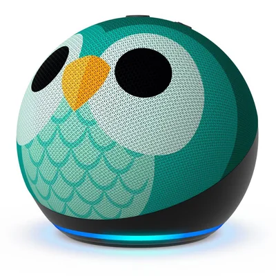 Asistente Virtual Alexa Amazon Echo Dot 5th Gen Kids color Verde Búho