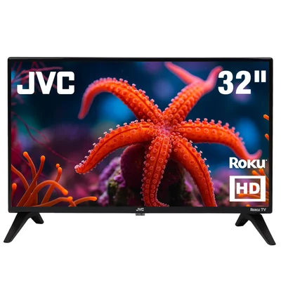 JVC Pantalla Smart TV 32 pulgadas HD LED | Roku TV Dolby Audio Modelo SI32R