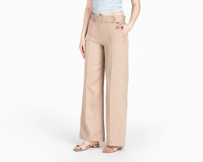 Pantalón Ancho Jennifer Lopez con Cinturón para Mujer